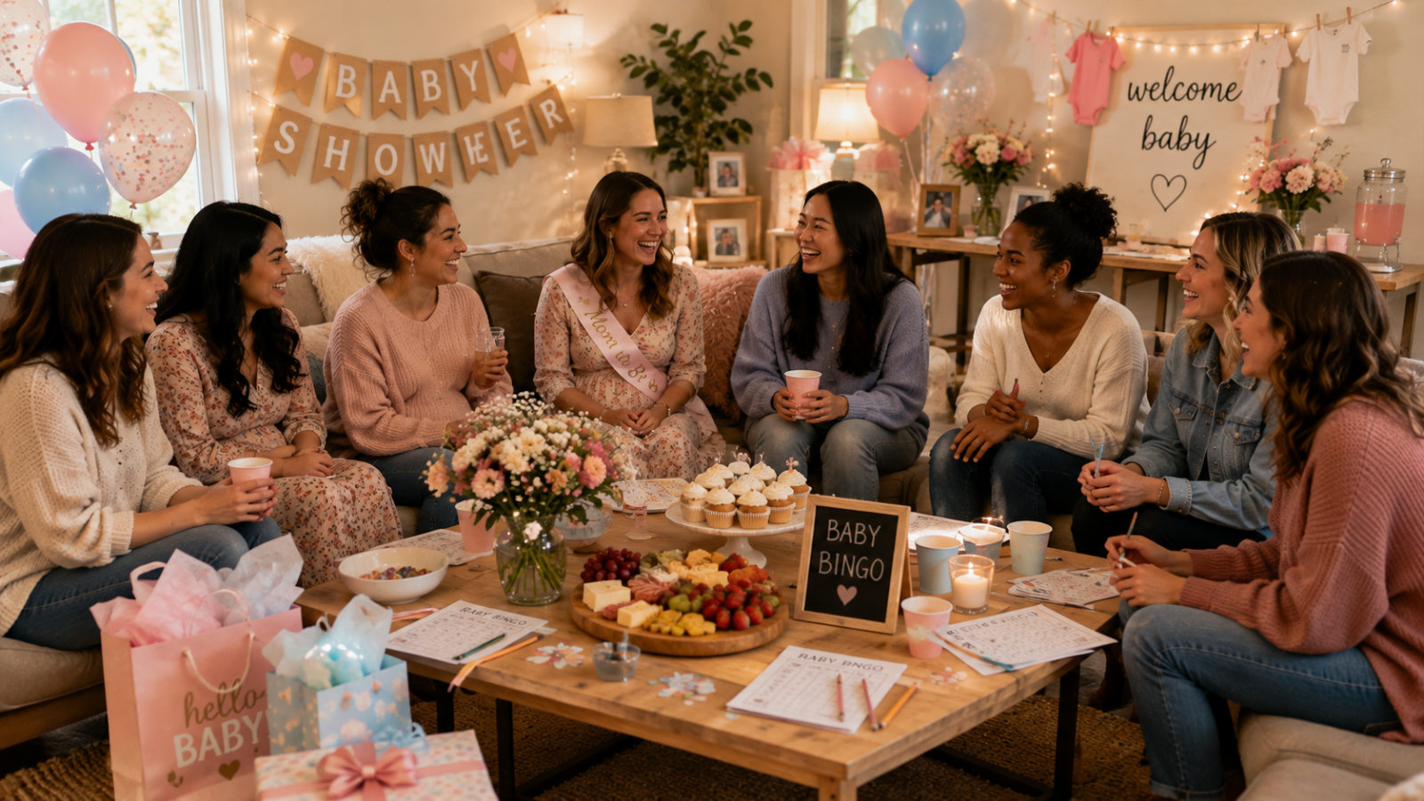 Budget-friendly baby shower dessert table